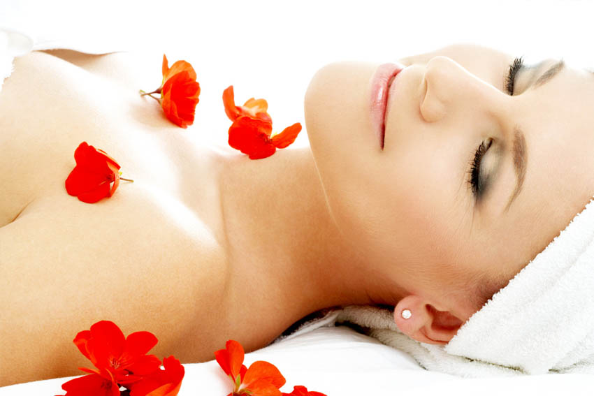 Luxury facial treatment and brightening skincare ritual